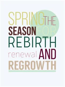 Fresh motivational spring poster Stock Illustration