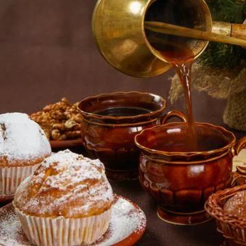 Fresh muffins Stock Photos