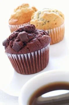 Fresh muffins selection Stock Photos