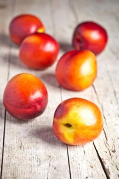 Fresh nectarines Stock Photos