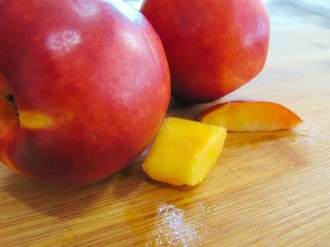 Fresh nectarines. Foto stock