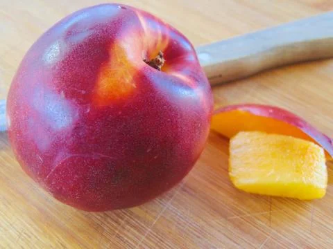 Fresh nectarines. Stock Photos