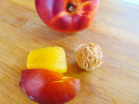 Fresh nectarines. Stock Photos