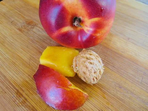 Fresh nectarines. Stock Photos