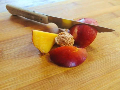 Fresh nectarines. Stock Photos