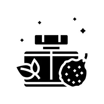 Fresh notes perfume glyph icon vector illustration Stockillustratie