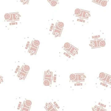 Fresh notes perfume glyph seamless pattern Stock Illustration