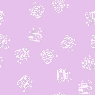 Fresh notes perfume line seamless pattern 스톡 일러스트