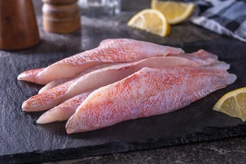 Fresh Ocean Perch Fillets Foto stock