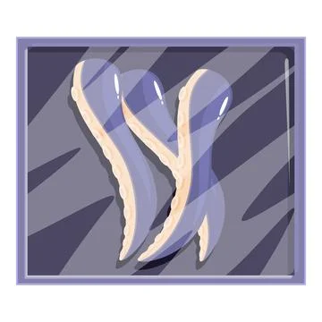 Fresh octopus tentacles packaged for retail displaying vibrant purple color Stock Illustration