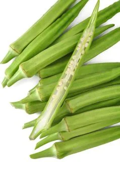 Fresh okra Foto stock