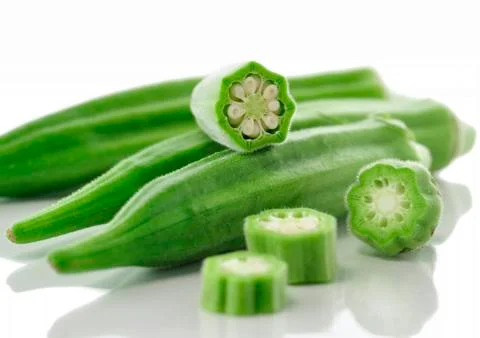 Fresh okra Stock Photos