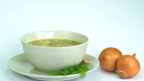 Fresh onion Soup with vegetable Vidéo 88011326