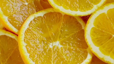 Fresh Orange Close-Up Rotating Stock Footage 233994598