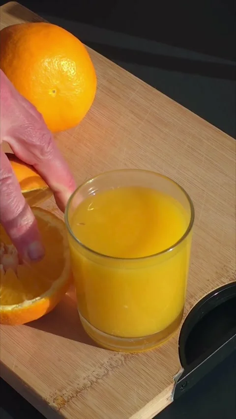 Fresh Orange cut in half  Stock Footage 330907862