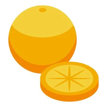 Fresh orange fruit with slice showing cross section Illustrazione stock