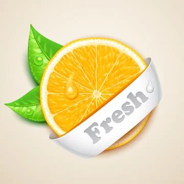 Fresh orange Stock Illustration