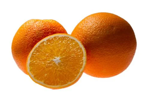 Fresh orange isolated Stock Photos