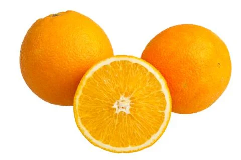 Fresh orange isolated Stock Photos