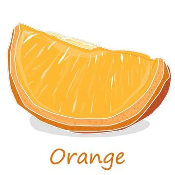 Fresh orange isolated on white background Stock Illustration