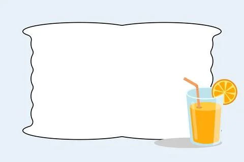 Fresh Orange Juice Background with Clean Copy Space Stock Illustration