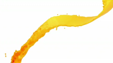 Fresh orange juice flow Stock Footage 754110