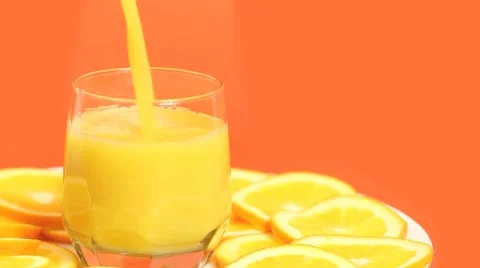 Fresh Orange Juice Stock Footage 9073176