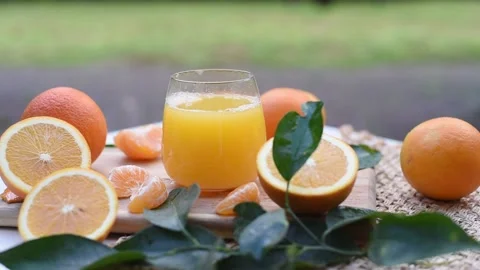 Fresh orange juice Stock Footage 168872097