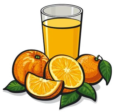 Fresh orange juice Illustrazione stock