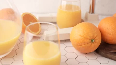 Fresh orange juice image Stock-Footage 158334241
