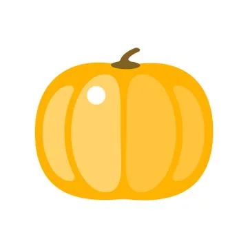 Fresh orange pumpkin isolated vector illustration Stock Illustration