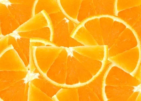 Fresh orange slice background Stockfoto's