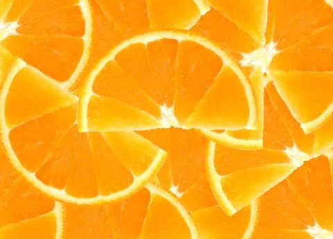 Fresh orange slice background Stock Photos