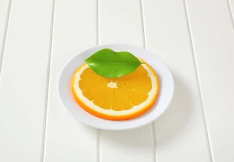 Fresh orange slice Stock Photos