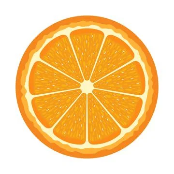 Fresh Orange Slice Vector Illustration Stock Illustration