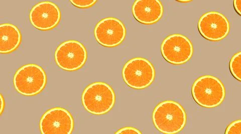 Fresh orange slices background. イラスト素材