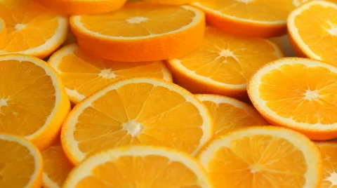 Fresh Orange Slices Stock Footage 61676757