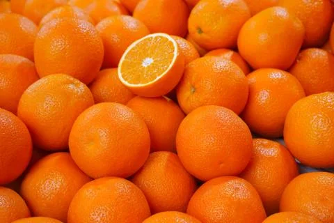 Fresh oranges as background Stock Photos