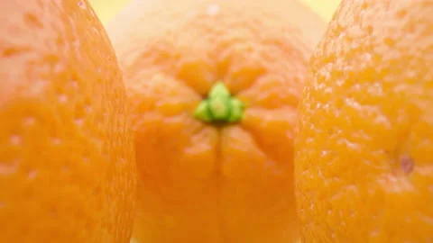 Fresh Oranges Close-up Macro shot of Exotic Fruits. Probe lens shot with Stock Footage 150393102