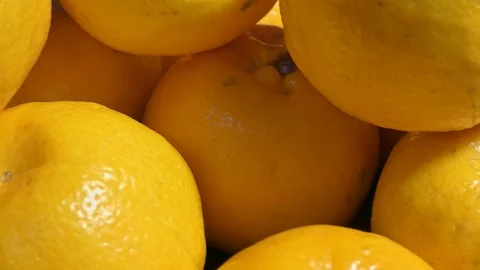 Fresh Oranges stacked on each other Stock Footage 128200231