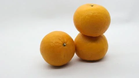 Fresh oranges on white background Stock Photos