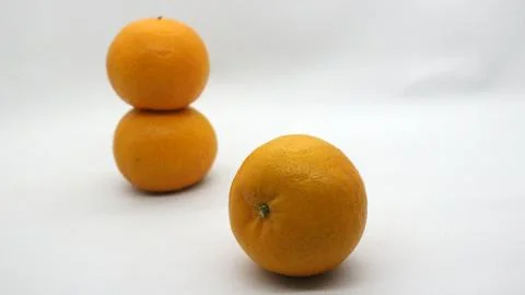 Fresh oranges on white background Foto stock