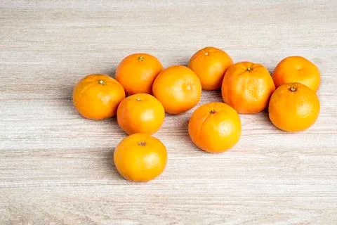 Fresh Oranges On White Painted Texture Wood Panel Stock Photos