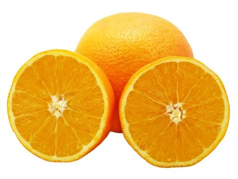 Fresh oranges.isolated. Stock Photos