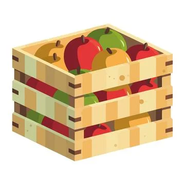 Fresh organic apple stack, a healthy product Stock Illustration