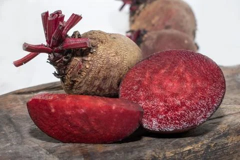 Fresh organic beet, beetroot. Red beets or beetroots on wooden background Stock Photos