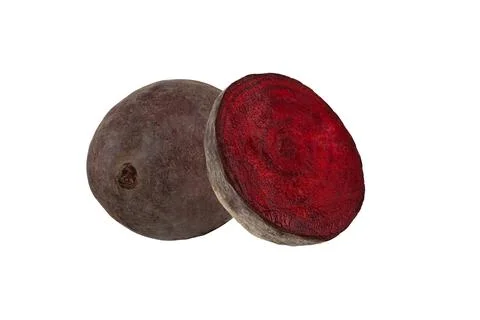 Fresh organic beet root vegetable isolated on white Stock Photos