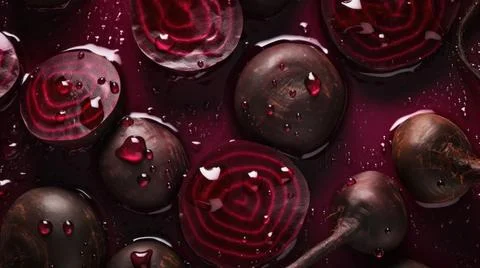 Fresh Organic Beetroot Vegetable Horizontal Background. Illustrazione stock