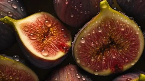 Fresh Organic Fig Fruit Horizontal Background. Stock Illustration
