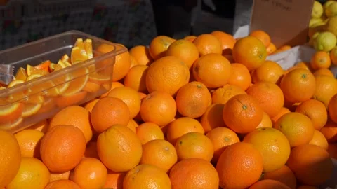 Fresh Organic Nice Looking Oranges Stock Footage 241609311